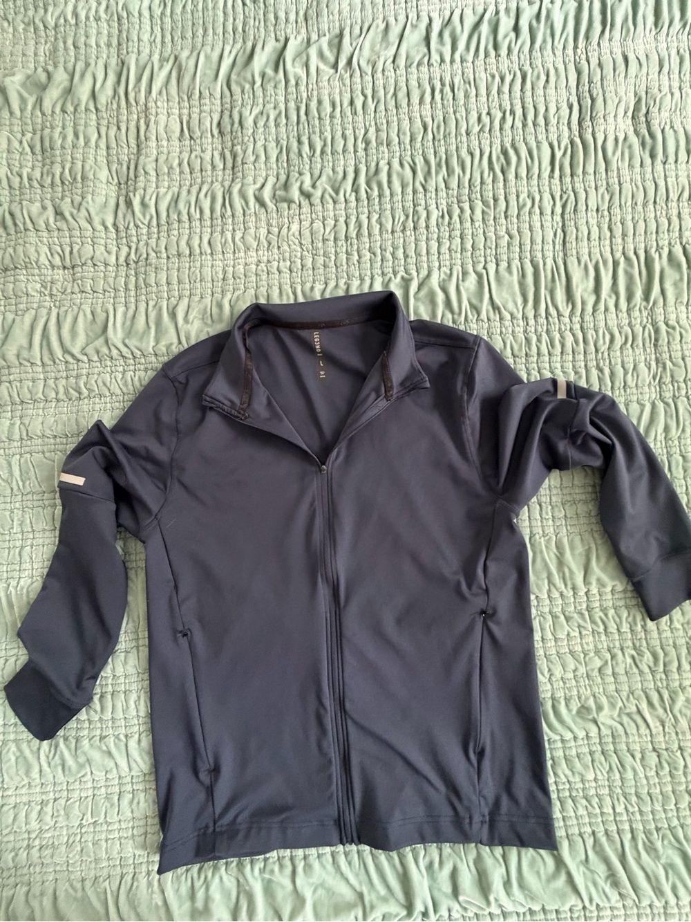 LEG3ND Men's Navy Performance Full-Zip Training Jacket - Lightweight-Large